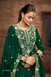 Royal Elegance Embroidered Vichitra Silk Lehenga Set